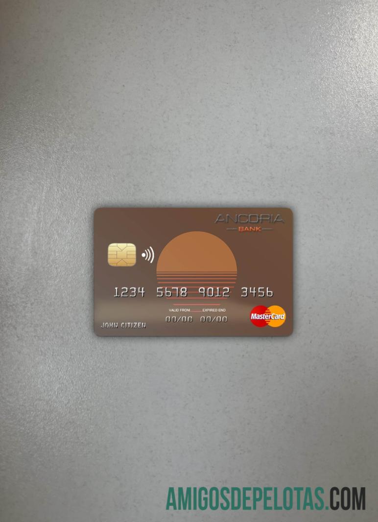 Chipre Ancoria Bank Mastercard Photolook Front exemplo real